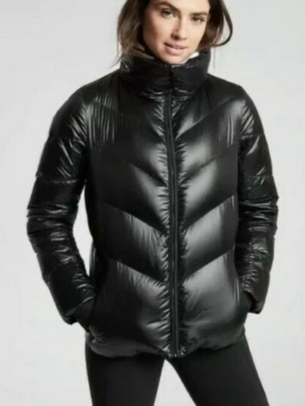 Athleta NWT Lofty Down 800 Fill Jacket Black